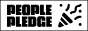 88x31 button that has a black confetti with text 'PEOPLE PLEDGE'